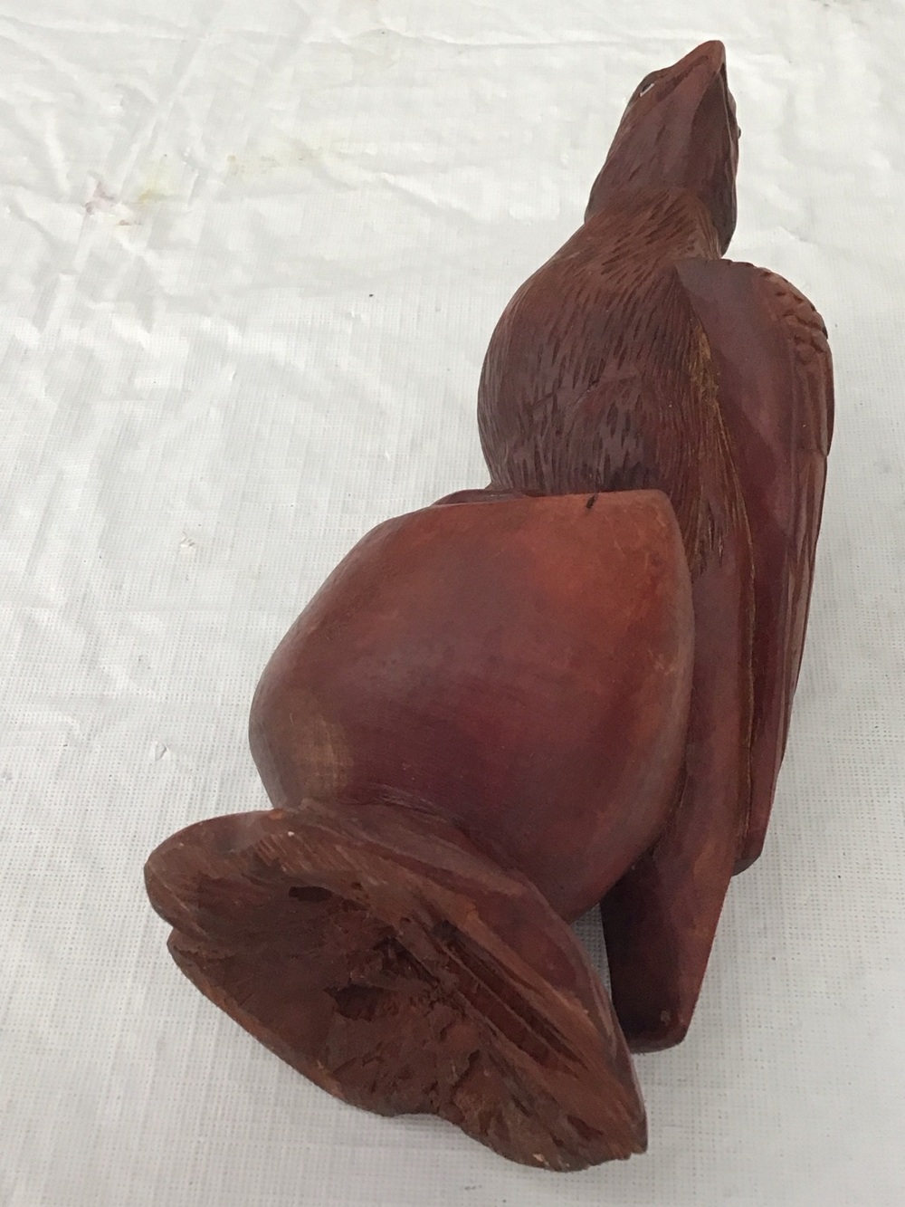 Hand-Carved Wood Eagle  Statue - Brown Decorative Bird  #197 - Picture 6 of 6